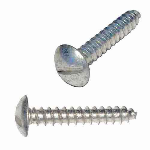 TTS612 #6 X 1/2" Truss Head, Slotted, Tapping Screw, Type A, Zinc